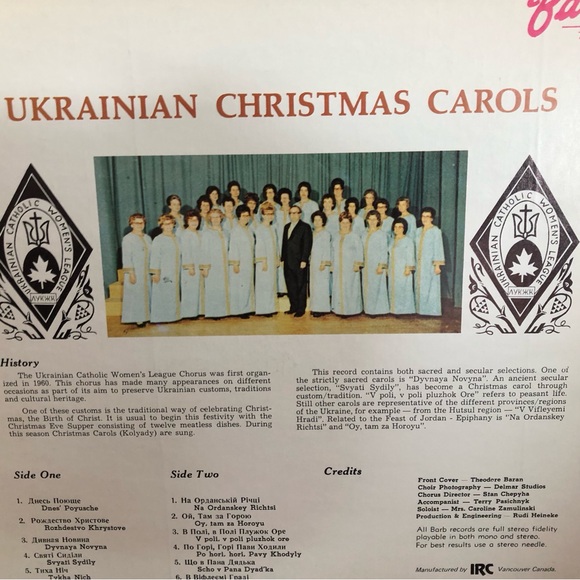 60's/70's "Ukrainian Christmas Carols" Album - Ukrainian Christmas Record Vinyl - Picture 8 of 9
